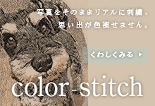 写真刺繍　カラースティッチ　Color-stitch