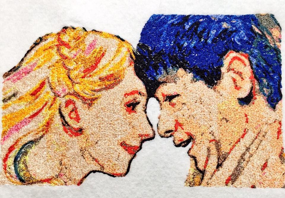 フォト刺繍エリーとマッサン