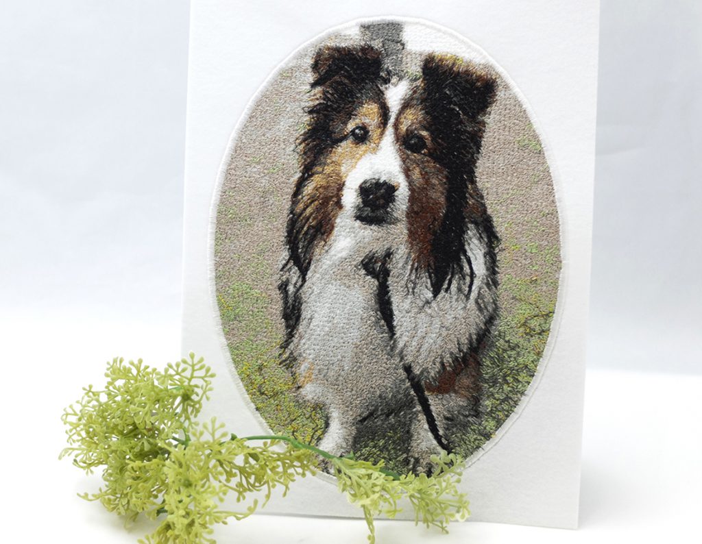 フォト刺繍 プレゼント 写真 刺しゅう 想い出 記念 ペット 犬