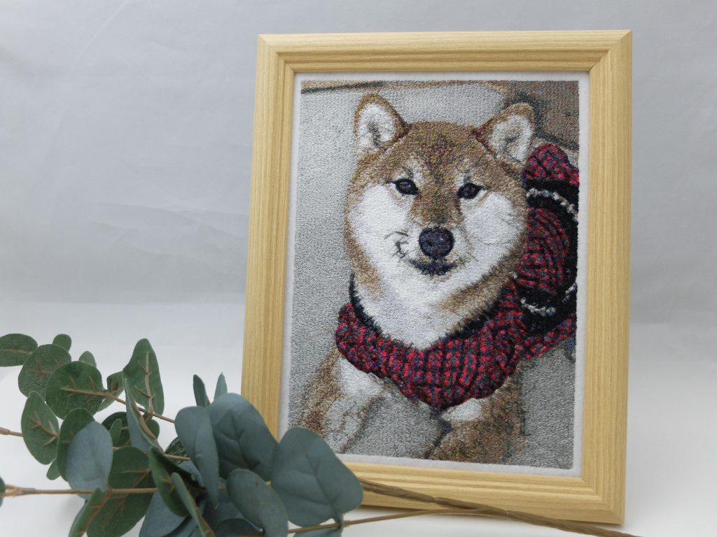 フォト刺繍　オーダー　color-stitch 柴犬