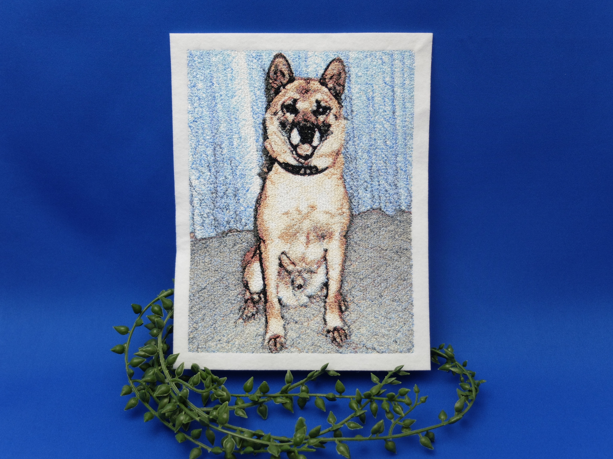 フォト刺繍　犬　ペット　プレゼント　写真