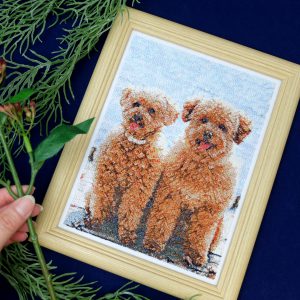 フォト刺繍 プレゼント 写真 刺しゅう 想い出 記念 ペット 犬