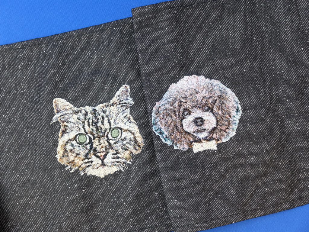 フォト刺繍　ペット　犬猫