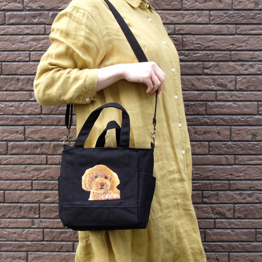 ミニショルダーバッグにうちの子刺繍